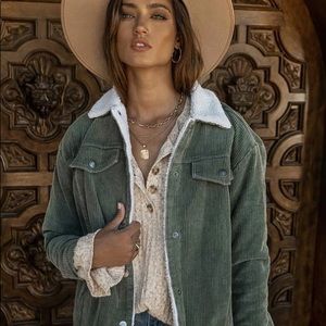 NEW w/ tags - Daveigh Corduroy Jacket by Bohme in Olive Green